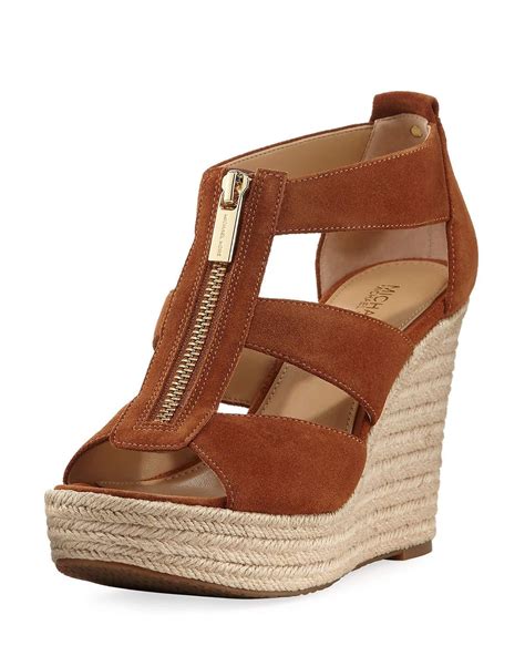 michael kors suede wedges